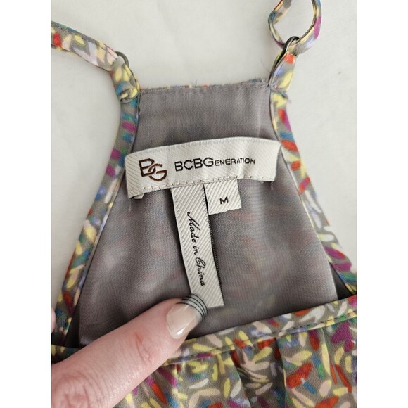 BCBGeneration Mini Sundress Multicolor Brush Strokes Size M - Picture 6 of 8